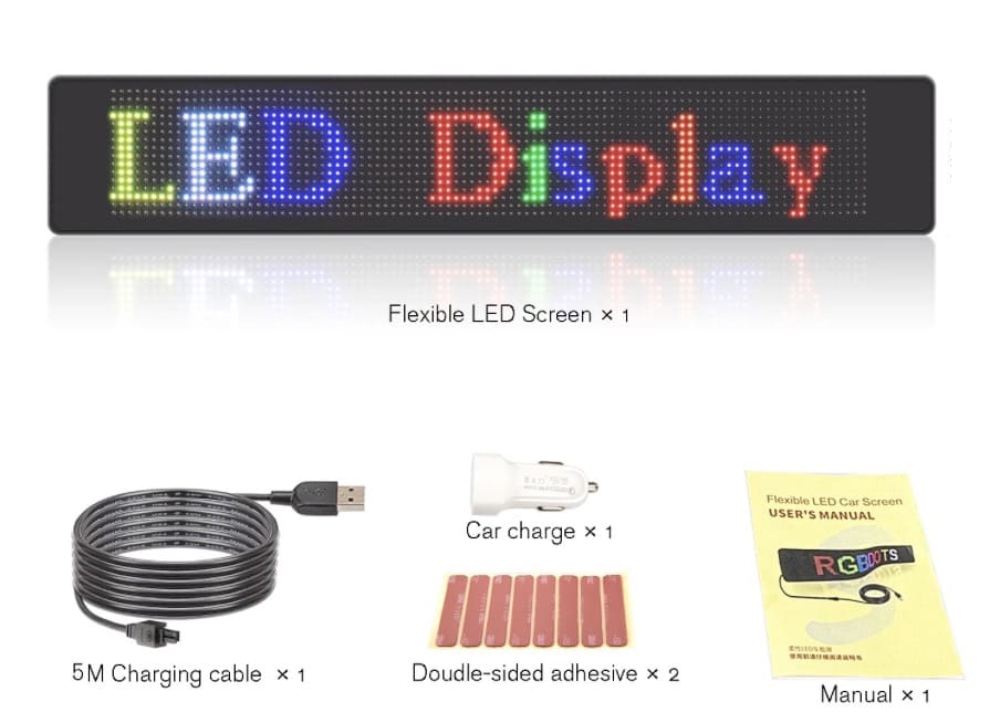 لوحة إعلانات LED تعرض بالألوان الكاملة المرنة القابلة للبرمجة للجوال